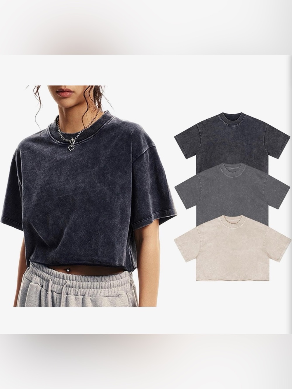 Talakeno Oversized Vintage T Shirts Cropped Tees